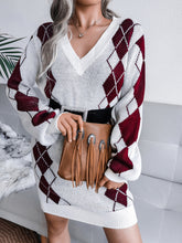 Women's style Lingge wool dress knitted dress