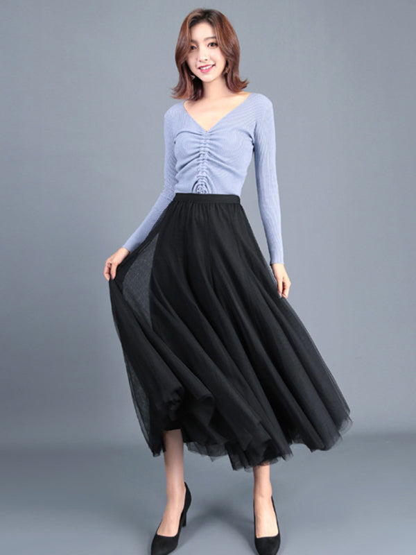 Women's A-Line Skirt Mid Length Skirt
