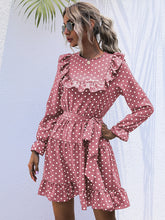Women's fashion polka dot long sleeve dress