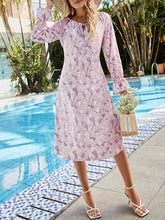 Women's resort style bubble sleeve temperament A-line dress