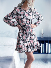 Women's short skirt long -sleeved dress