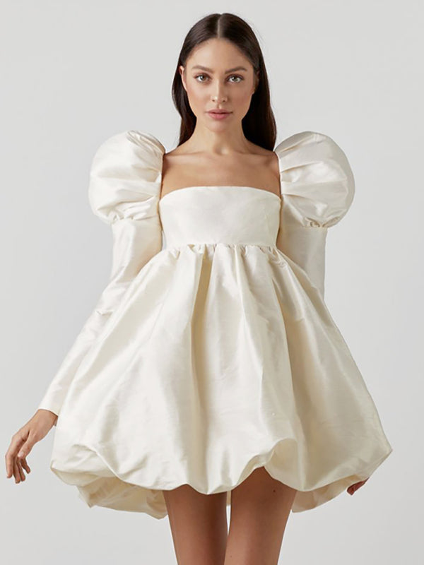 Women's Cottage Puff Babydoll Dress