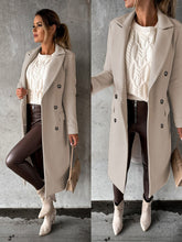 Women’s Classy Business Casual Overcoat With Button Fastens And Front Pockets