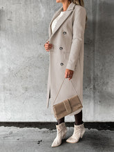 Women’s Classy Business Casual Overcoat With Button Fastens And Front Pockets