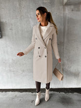 Women’s Classy Business Casual Overcoat With Button Fastens And Front Pockets
