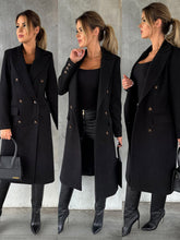 Women’s Classy Business Casual Overcoat With Button Fastens And Front Pockets