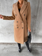 Women’s Classy Business Casual Overcoat With Button Fastens And Front Pockets