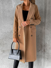 Women’s Classy Business Casual Overcoat With Button Fastens And Front Pockets
