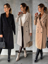 Women’s Classy Business Casual Overcoat With Button Fastens And Front Pockets