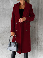 Women’s Classy Business Casual Overcoat With Button Fastens And Front Pockets