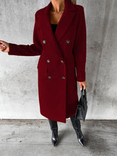 Women’s Classy Business Casual Overcoat With Button Fastens And Front Pockets