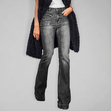 Women’s Fashionable High Waisted Boot Cut Jeans With Front Patch Pockets