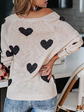 Love Valentine's Day V Neck Knit Pullover Sweater