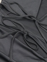 Women's Solid Color Wrap Cut-out Tie Mini Dress