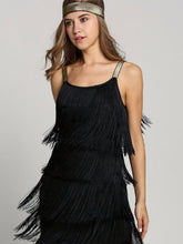Paneled Tassel Sleeveless A-Line Skirt Dress