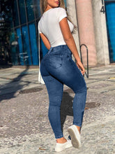 Women's High Waist Cargo Skinny Zipper Ankle Jeans
