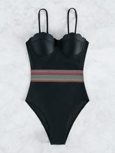 Women's Sexy Black Shell Shape One Piece swimwear