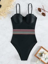 Women's Sexy Black Shell Shape One Piece swimwear