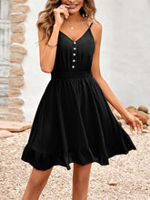 Women's Solid Color Casual Sling Waist Dress