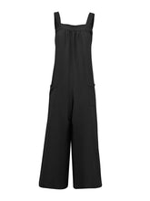 Women's Solid Color Sleeveless Wide-leg Jumpsuit