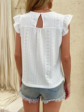 Women's Knitted V-neck Casual Fashion Lace Small Flying Sleeve Top