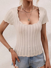 U-neck casual solid color sweater pullover loose round neck stitching sweater