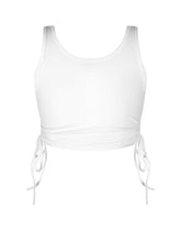 Women's Knitted Drawstring Thread Sexy Casual All-Match Navel Vest