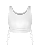 Women's Knitted Drawstring Thread Sexy Casual All-Match Navel Vest