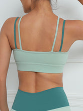 Contrast color splicing fitness sports yoga underwear cross bra