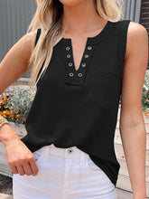 Women's solid color V-neck loose bottom ladies vest