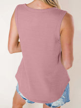 Women's solid color V-neck loose bottom ladies vest