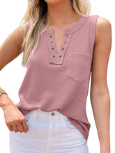 Women's solid color V-neck loose bottom ladies vest