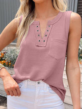 Women's solid color V-neck loose bottom ladies vest