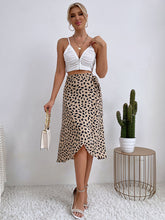 Women's casual all-match temperament polka dot print slit skirt