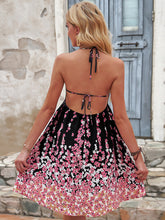 Gradient backless umbrella skirt with suspenders and cherry blossom atmosphere