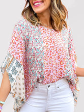 Women's New Leopard Print Dolman Sleeve blouse