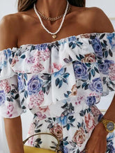 Women's Floral Ruffle Off-the-shoulder Dress