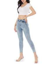 Women's Stretch Washed Slim Calf Jeans