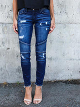 Women's Biker V2 Ripped Moto Skinny Jeans