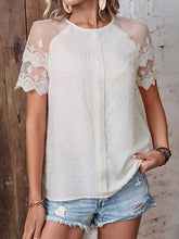 Women’s Solid Color Lace Sleeve Top