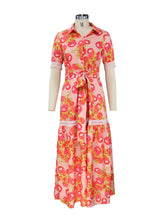 Women's Floral Print Puff-sleeve Maxi Shirtdress