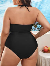 Plus Size Women-Halter Neck Sexy Backless One-Piece Swimsuit