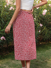 Women's Floral Irregular Ruffle Skirt