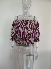 Women's Printed Off The Shoulder Top