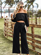 Women's casual sexy tube top top wide-leg trousers two-piece set