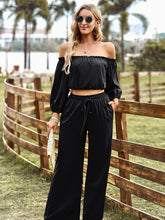 Women's casual sexy tube top top wide-leg trousers two-piece set