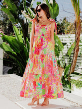 Women's Shoulder-tie Smocked Tiered Dress