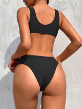 Women's Solid Color Plunge One-Piece Swimming Suit