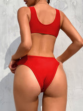Women's Solid Color Plunge One-Piece Swimming Suit