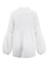 Women's Chiffon Stitching Lace Loose Balloon Sleeve Top Shirt